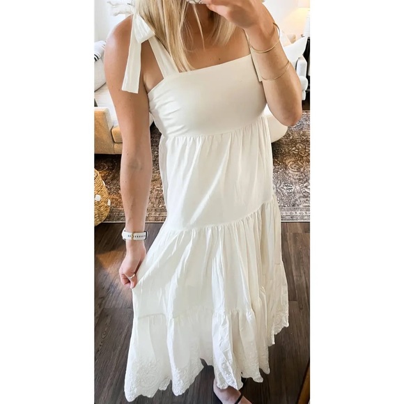 Jason Wu off white Maxi Eyelet Summer Dress Small - Picture 3 of 8